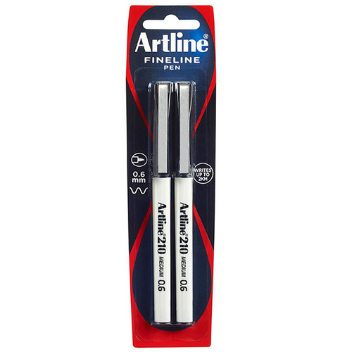 ARTLINE 210 FINELINER BLACK (Pack of 2)