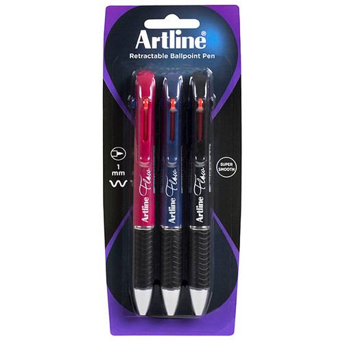 ARTLINE FLOW 4C RBPP 3PK ASST (Pack of 3)