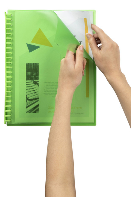 MARBIG REFILLABLE DISPLAY BOOK 20 POCKET LIME