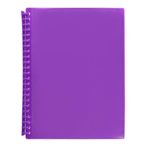 MARBIG REFILLABLE DISPLAY BOOK 20 POCKET INSERT COVER PURPLE