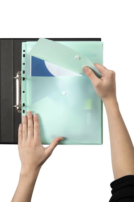 MARBIG BINDER WALLET A4 TOP OPEN PASTEL GREEN