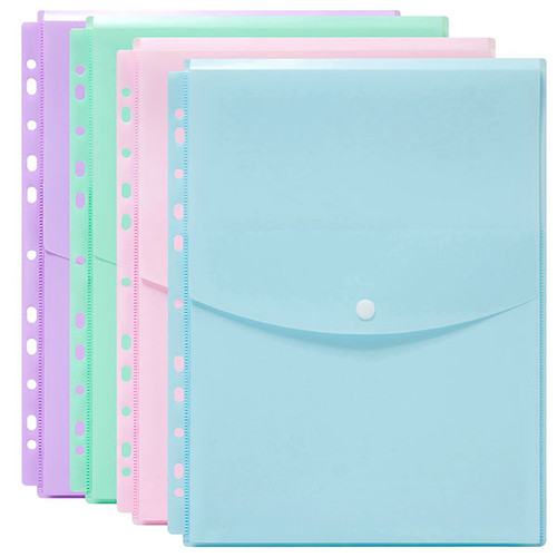 MARBIG BINDER WALLET A4 TOP OPEN PASTEL ASSORTED EACH