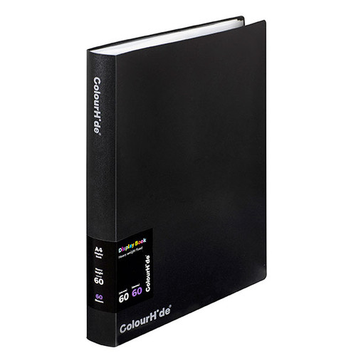 COLOURHIDE DISPLAY BOOK FIXED 60 SHEET Black