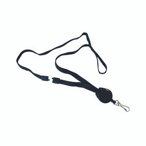 KEVRON ID1021 BADGE REEL WITH LANYARD BLACK PACK 10