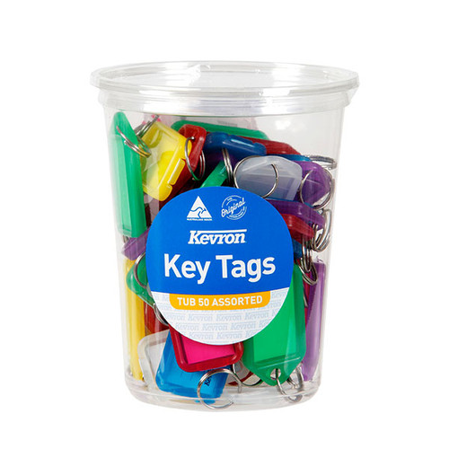 KEVRON ID5 KEYTAGS ASSORTED DISPOSABLE TUB 50 (PACK)