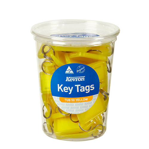 KEVRON ID5 KEYTAGS YELLOW DISPOSABLE TUB 50