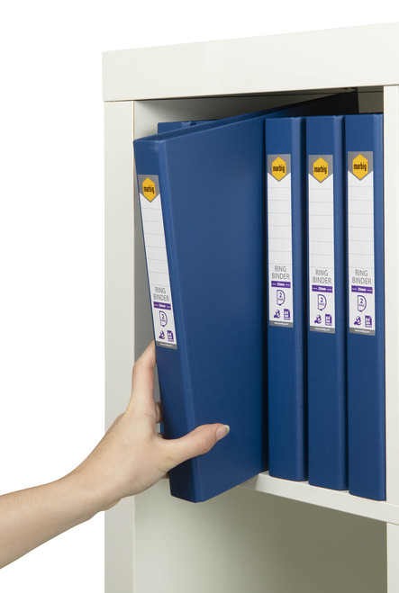 MARBIG RING BINDER A4 25MM 2D PE BLUE