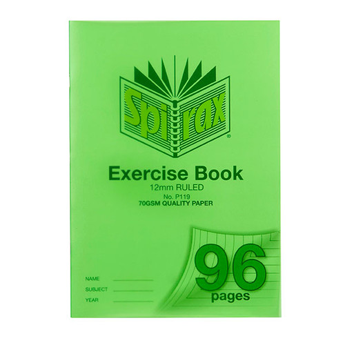 SPIRAX P119 EXERCISE BOOK A4 12MM 96PG