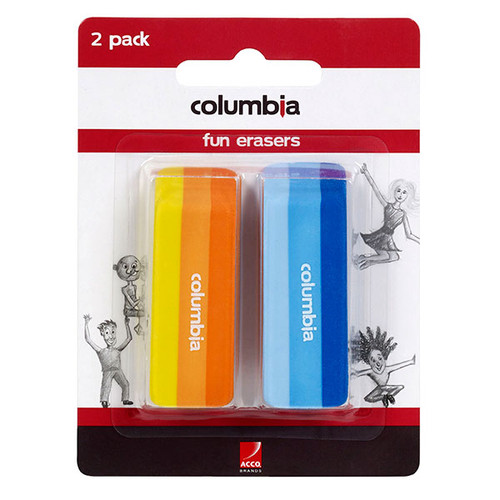 COLUMBIA COLUMBIA ERASER FUN 2 PK2