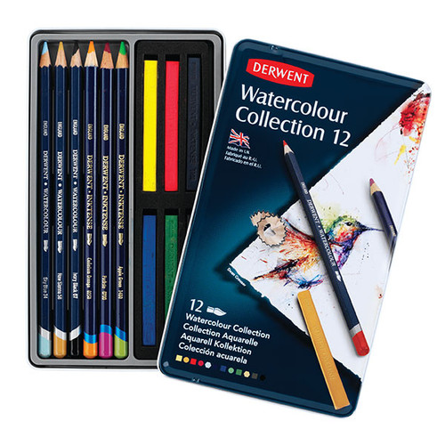 DERWENT WATERCOLOUR PENCIL COLLECTION TIN 12