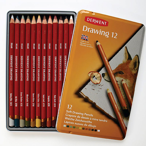 DERWENT DRAWING PENCIL TIN 12