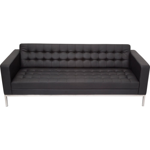 VENUS LOUNGE CHAIR Three Seater Black PU