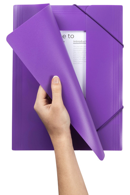 MARBIG SOFT TOUCH DOCUMENT WALLET A4 PURPLE