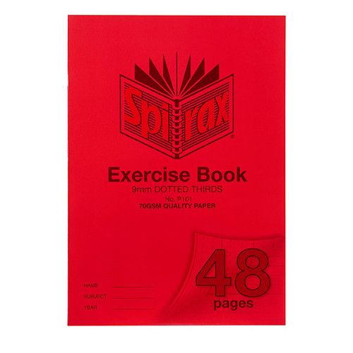 SPIRAX P101 EXERCISE BOOK A4 9MM DOTTED THIRDS 48PG 70gsm *** While Stocks Last ***