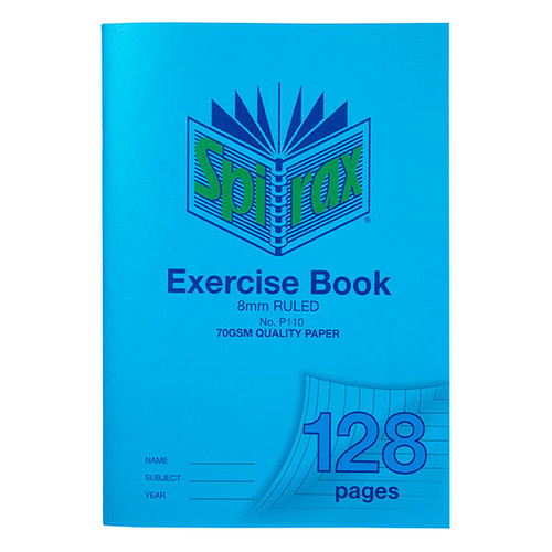 SPIRAX P110 EXERCISE BOOK A4 8MM 128PG 70gsm