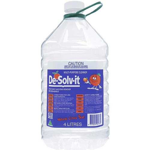 De-Solv-it Multi-Purpose Biodegradable Cleaner - Sticky Spot and Stain Remover 4L, Box of 4 Bottles (16L Total)