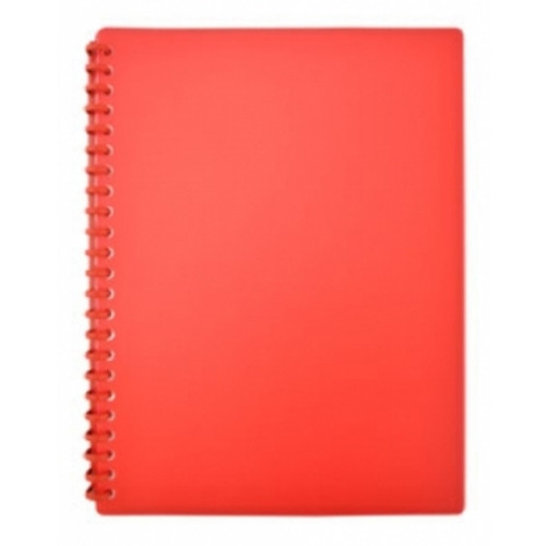 BANTEX DISPLAY BOOK REFILLABLE EURO MATTE PP A4 20 POCKETS - RED