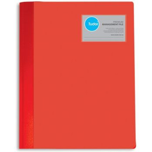 TUDOR PREMIUM MANAGEMENT FILE A4 Solid Cover, Red