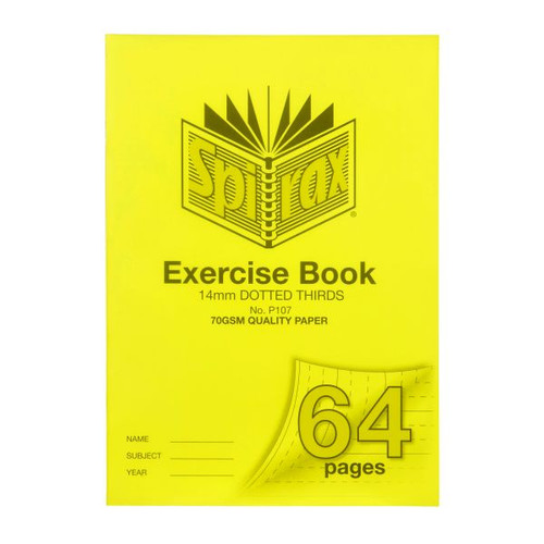 SPIRAX P107 EXERCISE BOOK A4 14MMDT 64PG 70gsm