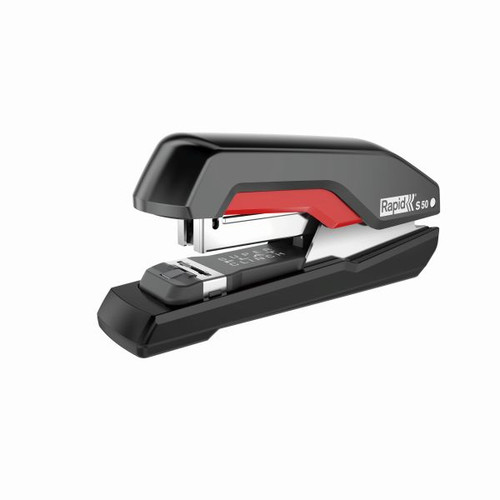 RAPID STAPLER HALF STRIP S50 BLACK/RED