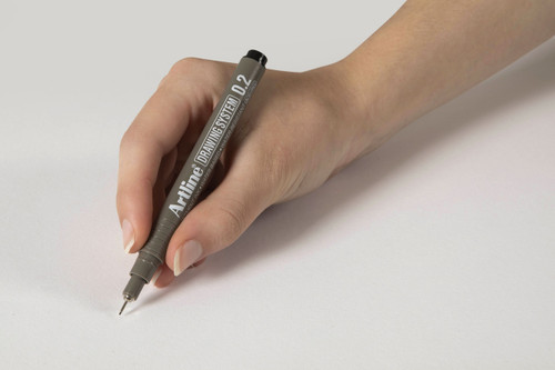 Artline Drawing System Zeichenstifte 0,4 Mm – 12 Stück Schwarz, Wasserfeste Pigmenttinte