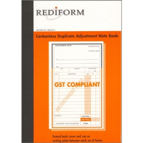 REDIFORM CARBONLESS DUPLICATE ADJUSTMENT NOTE BOOK