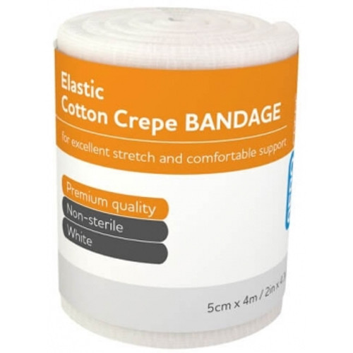 AEROCREPE ELASTIC COTTON CREPE BANDAGE 5CM X 4M  ( PACK 12 )