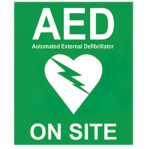 CARDIACT AED On Site Sticker 10 x 12cm, Each