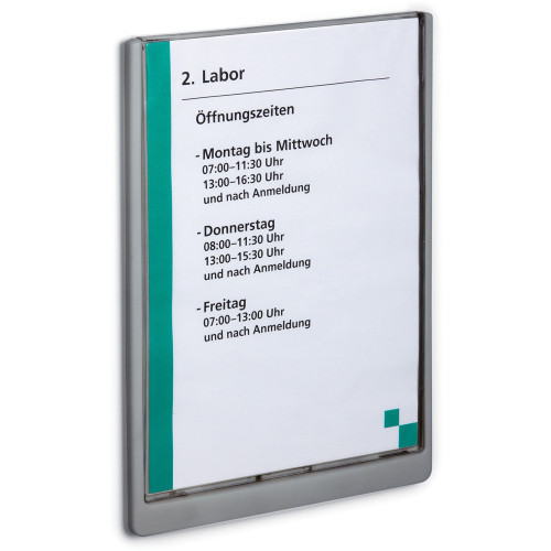 DURABLE CLICK SIGN 210x297mm A4 Grey *** While Stocks Last ***