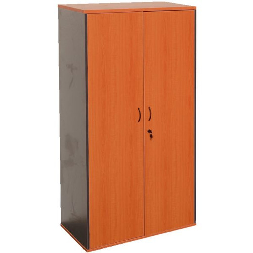 CUPBOARD FULL DOOR LOCKABLE 900(W) X 450(D) X 1800(H) WITH 3 ADJ SHELVES CHERRY / IRONSTONE