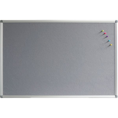 Rapidline Pinboard 1800x1200mm Aluminium Frame Grey Fabric