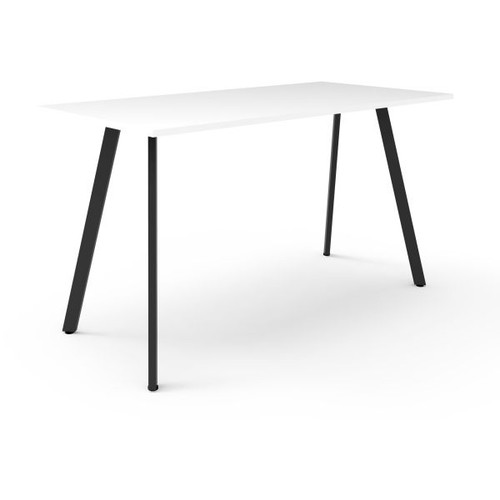 Eternity High Bar Table 1050Hx1500Wx750D White Top Black Frame