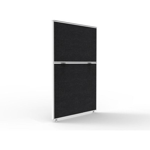 Shush 30 Desk Divider Screens 1200Hx750W White Frame Black Pinnable Fabric
