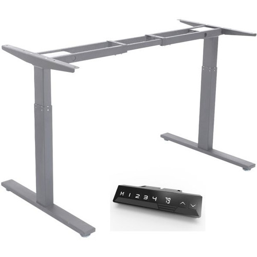 Infinity Electric Height Height Adjustable Desk Frame 2 Stage Leg 2 Motor Silver