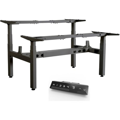 Infinity Electric Height Height Adjustable Desk Frame 3 Stage Leg 4 Motor Black