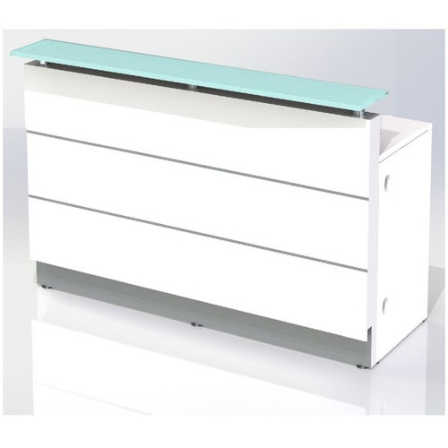 POLARIS RECEPTION COUNTER W 900 x D 805 X H 835mm Gloss White