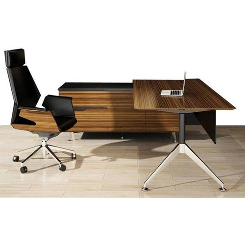 NOVARA DESK W 1950 x D 1850 x H 750mm Zebrano