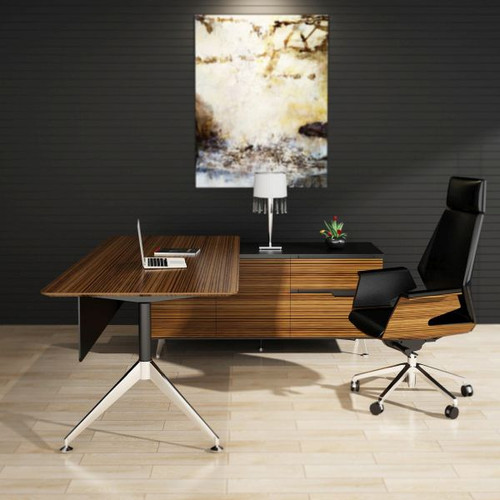 NOVARA DESK W 2150 x D 1850 x H 750mm Zebrano