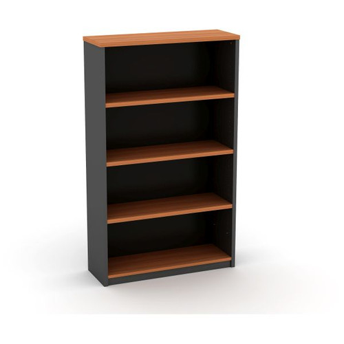 BOOKCASE 1500(H) X 900(W) X 320(D)  CHERRY / CHARCOAL