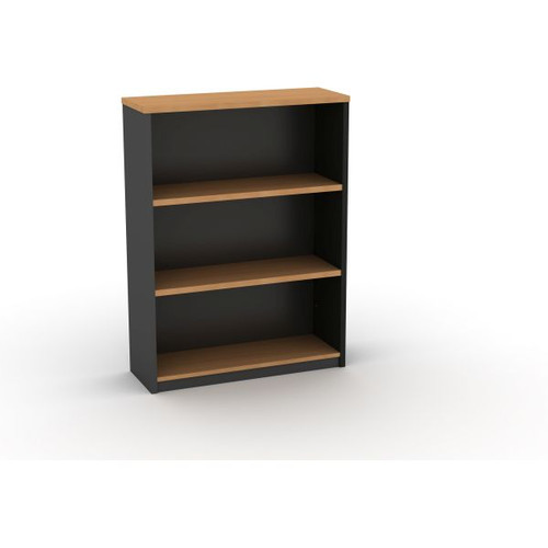 BOOKCASE 1200(H) X 900(W) X 320(D) BEECH / CHARCOAL