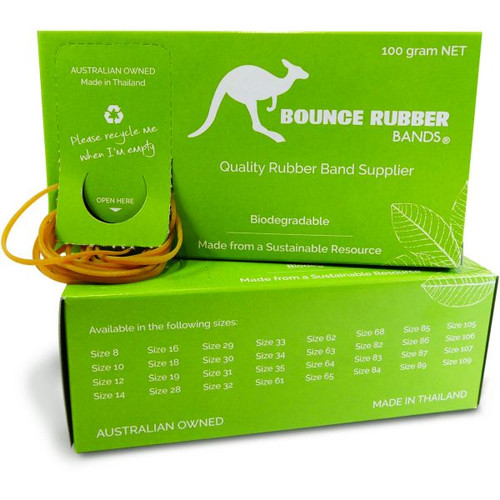 Bounce Rubber Bands Assorted Sizes Box 100gm ** ETA 25/5/2024 **