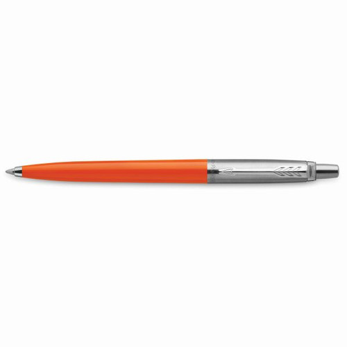Parker Jotter Originals Ballpoint Pen Orange Barrel Stainless Clip Refill Blue