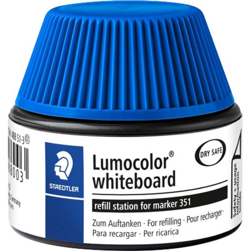 Staedtler 488 Lumocolor 351/ 351 B  Whiteboard Marker Refill Station 30mL - Blue