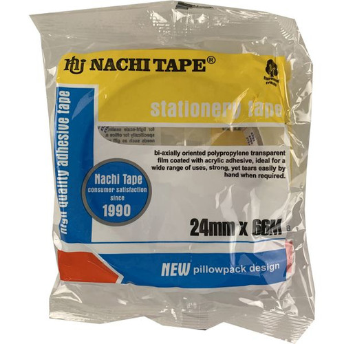 NACHI 620 OFFICE TAPE 24MM X 66M CLEAR ROLL