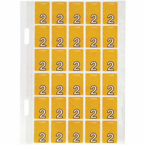 Avery Numeric Coding Label 2 Top Tab 20x30mm Orange Pack of 150