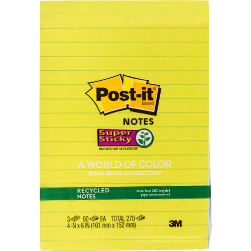 POST-IT 660-3SST NOTES Super Sticky Tropic 98x149mm