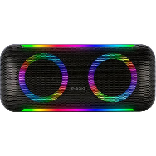 Moki Pro Portable Block Party 2 x 20W Wireless LED Speaker With True Wireless Stereo