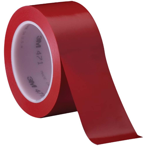 STYLUS 471 48mm PVC LANE MARKING TAPE RED 48mm x 33m