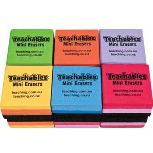 TEACHABLES MINI WHITEBOARD ERASERS – PACK OF 12