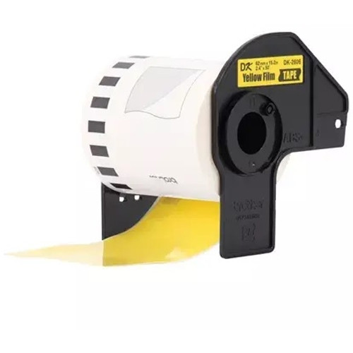BROTHER COMPATIBLE YELLOW CONTINUOUS FILM LABEL ROLL 62MM X 15.24M ROLL